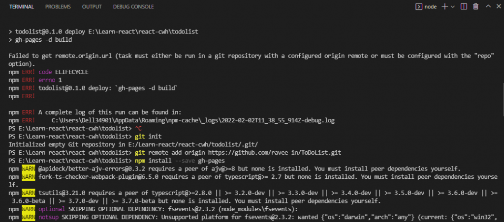 failed to get remote.origin.url